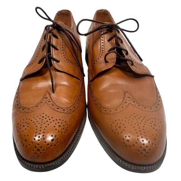 George’s Shoes Artesania Artisan Wingtip Oxford Men’s US 10 A Handmade Brown - Picture 2 of 8
